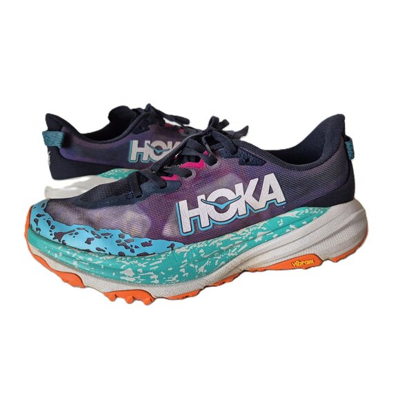 Hoka Speedgoat 6 Women's 8.5B Trail Running Shoes Cushion Varsity Navy Meteor - Picture 3 of 15